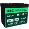 Green Cell AGM VRLA 12V 55Ah maintenance-free bateria do mower, skuter, łodzi, wózek inwalidzki