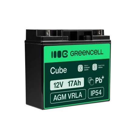 Green Cell AGM VRLA 12V 17Ah maintenance-free bateria do mower, skuter, łodzi, wózek inwalidzki