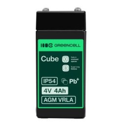 Green Cell AGM VRLA 4V 4Ah maintenance-free bateria do  systemów alarmowych, kas, zabawek