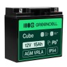 Green Cell AGM VRLA 12V 15Ah maintenance-free bateria do systemów alarmowych, kas, zabawek
