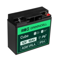 Green Cell AGM VRLA 12V 15Ah maintenance-free bateria do systemów alarmowych, kas, zabawek
