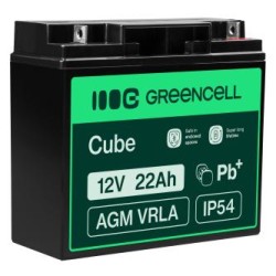 Green Cell AGM VRLA 12V 22Ah maintenance-free bateria do łodzi, skuterów, zabawek, wózki inwalidzkie