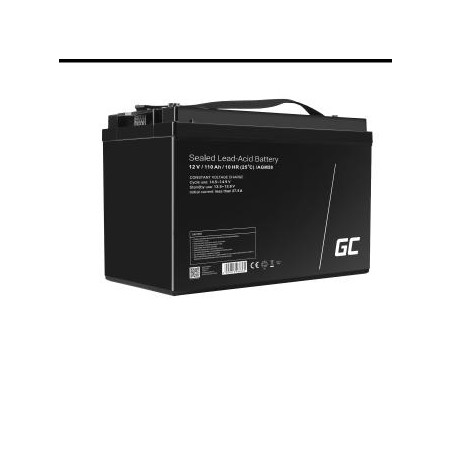 Green Cell AGM VRLA 12V 110Ah maintenance-free bateria do łodzi, skuterów, kamperów vans, wózki inwalidzkie, kosiarka do trawy