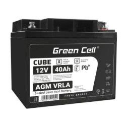 Green Cell CUBE AGM IP54 12V 40Ah VRLA bateria Gel deep cycle scooter mower boat barge mower tractor fishing boat