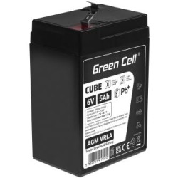 Green Cell CUBE AGM IP54 6V 5Ah VRLA bateria Gel deep cycle toys for kids alarm systems