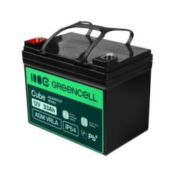 Green Cell Cube AGM VRLA IP54 12V 33Ah maintenance-free bateria do lawnmowers, skuterów, łodzi, i wózki inwalidzkie