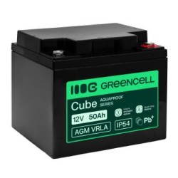 Greencell AGM VRLA 12V 50Ah maintenance-free bateria do UPS, scales, kamperów (197x166x170mm)