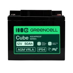 Greencell AGM VRLA 12V 50Ah maintenance-free bateria do UPS, scales, kamperów (197x166x170mm)