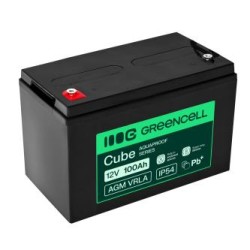 Greencell AGM VRLA 12V 100Ah maintenance-free bateria do UPS, scales, kamperów (332x175x220mm)