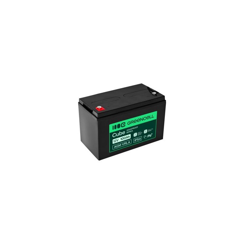 Greencell AGM VRLA 12V 100Ah maintenance-free bateria do UPS, scales, kamperów (332x175x220mm)