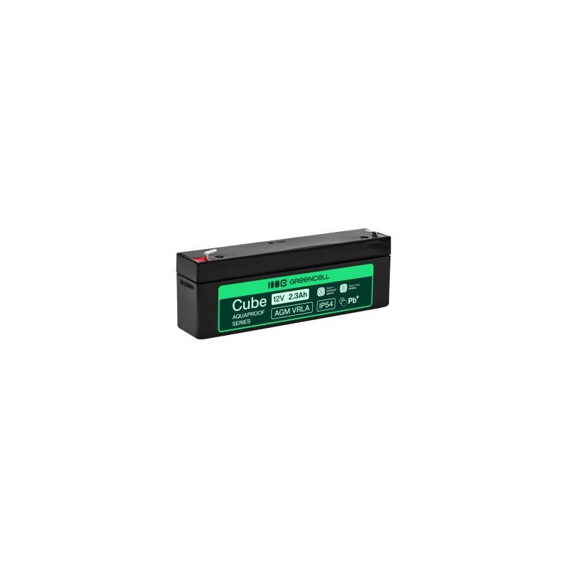 Greencell AGM VRLA 12V 2.5Ah maintenance-free bateria do cash registers, zabawek, kamery (178x36x66mm)