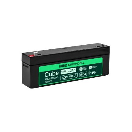 Greencell AGM VRLA 12V 2.5Ah maintenance-free bateria do cash registers, zabawek, kamery (178x36x66mm)