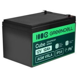 Greencell AGM VRLA 12V 12Ah maintenance-free bateria do cash registers, zabawek, kamery (152x99x100mm)