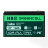 Greencell AGM VRLA 12V 12Ah maintenance-free bateria do cash registers, zabawek, kamery (152x99x100mm)
