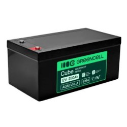 Greencell AGM VRLA 12V 250Ah maintenance-free bateria do łodzi, fotowoltaiki, paneli solarnych (520x268x225mm)