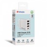 Verbatim Zasilacz / sieciowy adapter 30W, 4-portowy, 1x USB-C, 3x USB-A