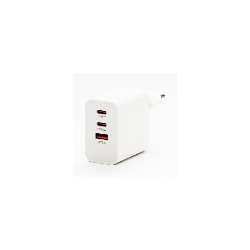 Powerton ENERGY VOLTIX Zasilacz / sieciowy adapter 65W, 3 porty, USB-C, USB-A
