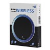 All New, Bezprzewodowa ładowarka, ultra cienki, do telefonów, niebieska, 5/9V, 10W, ochrona przed przegrzaniem, Qi