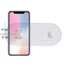 ładowarka bezprzewodowa 2 w 1, do telefonów i Apple Watch, biała, 5V, 10W, Qi