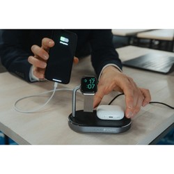Verbatim, Podstawka ładująca 3 w 1, na iPhone i Apple Watch, czarna, 15V, 44W, Certifikat MFi i Qi, EOL