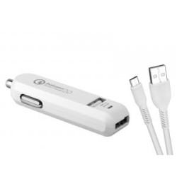 Ładowarka samochodowa Avacom 36W, 2-portowy, USB-A, kabel microUSB