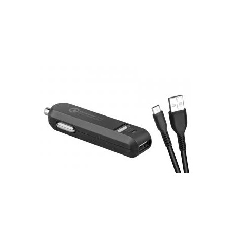 Ładowarka samochodowa Avacom 36W, 2-portowy, USB-A, kabel microUSB
