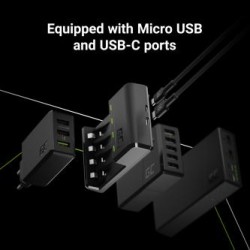 Green Cell GC VitalCharger Ni-MH AA i AAA bateria ładowarka z Micro USB i USB-C port