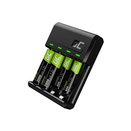 Zestaw Green Cell GC VitalCharger i baterie 2xAA 2000mAh 2xAAA 800mAh