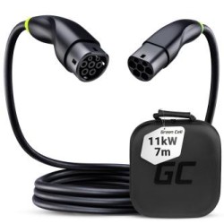 Green Cell Snap Type 2 EV ładowania kabel 11 kW 7 m do Tesla Model 3 S X Y, VW ID.3, ID.4, Kia EV6, Hyundai IONIQ 5, Ford Mach-E