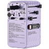 Verbatim, Adapter podróżny Charge ,n, Travel GaN III 1x USB-C, 1X USB-A + 2x zintegrowane kable USB-C, fioletowy, 70 W