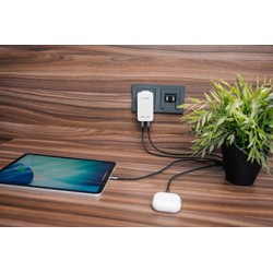 Verbatim, Ładowarka Essentials Slim GaN USB-C1 PD 3.0 , USB-C2 PD 3.0, biała, 65W