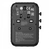 Verbatim, Adapter podróżny World-to-World UTA-05 GaN III 2x USB-C PD, QC 4+,  2x USB-A, czarna, 65 W