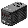 Verbatim, Uniwersalny adapter podróżny 2x USB-C PD i QC 4+, 1x USB-C PD 3.0, 1x USB-A QC, czarny, 140 W