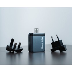 Verbatim, Ładowarka GaN USB 3.0, USB C, szara, 65 W, wymienne końcówki  C,G,A