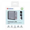 Verbatim, Ładowarka GaN USB 3.0, USB C, szara, 140 W, wymienne końcówki  C,G,A