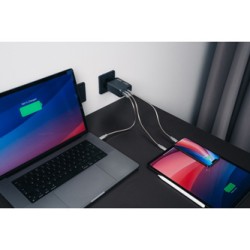 Verbatim, Ładowarka GaN USB 3.0, USB C, szara, 200 W, wymienne końcówki  C,G,A