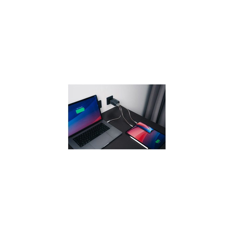 Verbatim, Ładowarka GaN USB 3.0, USB C, szara, 200 W, wymienne końcówki  C,G,A