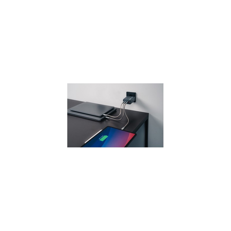 Verbatim, Ładowarka GaN USB 3.0, USB C, szara, 240 W, wymienne końcówki  C,G,A