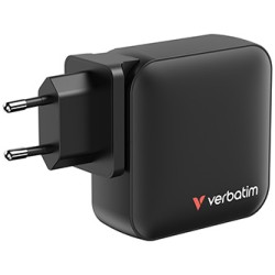 Verbatim, Ładowarka GaN USB 3.0, USB C, szara, 165 W, wymienne końcówki  C,G,A