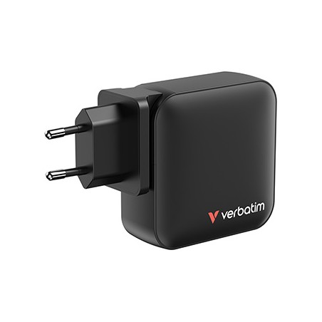 Verbatim, Ładowarka GaN USB 3.0, USB C, szara, 165 W, wymienne końcówki  C,G,A