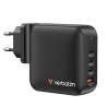 Verbatim, Ładowarka GaN USB 3.0, USB C, szara, 165 W, wymienne końcówki  C,G,A