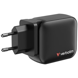 Verbatim, Ładowarka Mini GaN 2 x USB-CR PD 100W a 1 x USB-A QC 3.0, szara, 100 W, wymienne końcówki  C,G,A, EOL