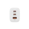 Verbatim Essentials, Ładowarka sieciowa GaN USB-A QC 3.0, 2 USB-C PD 3.0, biała, 65W