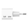 Verbatim, Ładowarka Mini GaN 1 x USB-C, biała, 20 W, do użytku w pomieszczeniach