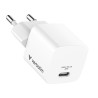 Verbatim, Ładowarka Mini GaN 1 x USB-C, biała, 20 W, do użytku w pomieszczeniach