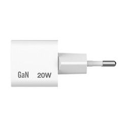 Verbatim, Ładowarka Mini GaN 1 x USB-C, biała, 20 W, do użytku w pomieszczeniach
