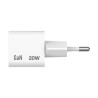 Verbatim, Ładowarka Mini GaN 1 x USB-C, biała, 20 W, do użytku w pomieszczeniach