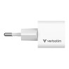 Verbatim, Ładowarka Mini GaN 1 x USB-C, biała, 20 W, do użytku w pomieszczeniach