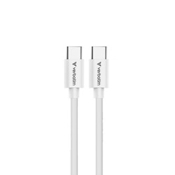 Verbatim, Ładowarka Mini GaN z kablem 1 x USB-C, biała, 20 W, Power Delivery 3.0