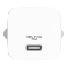 Verbatim, Ładowarka Mini GaN z kablem 1 x USB-C, biała, 20 W, Power Delivery 3.0